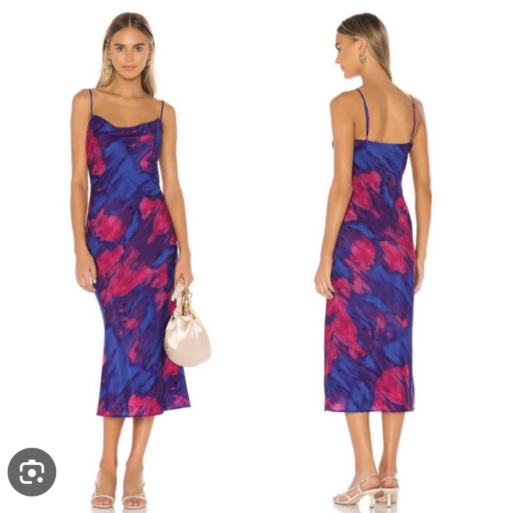 Majorelle Women's Boston Tie Dye Midi Dress - Blue and Pink